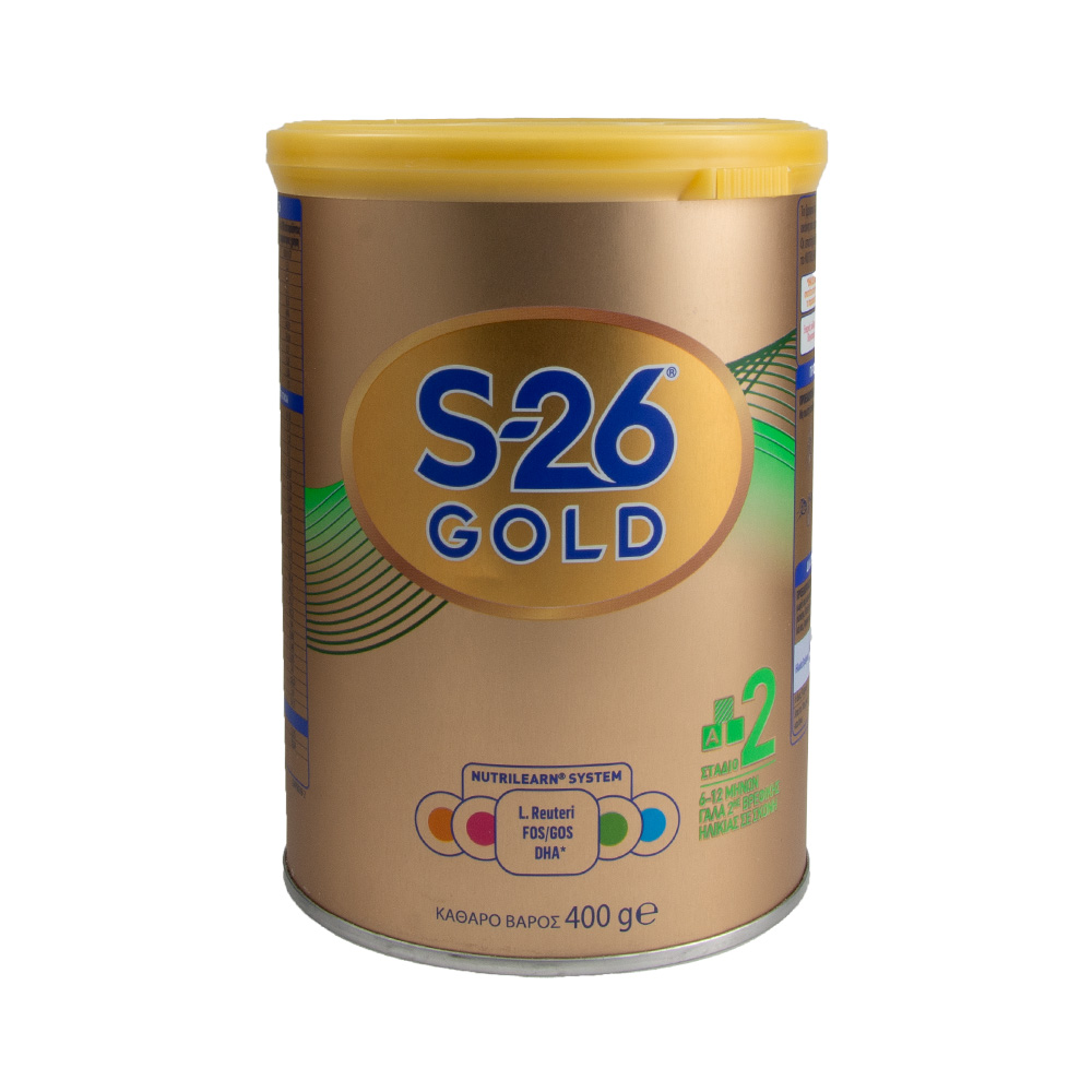 S-26 - GOLD No2 Γάλα 2ης Βρεφικής Ηλικίας σε σκόνη για Βρέφη 6-12 μηνών - 400gr