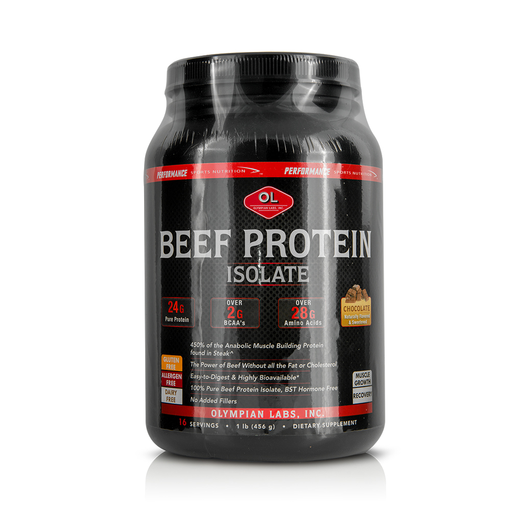 OLYMPIAN LABS - Beef Protein Isolate Chocolate Flavor - 456gr