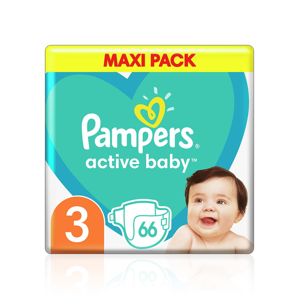 PAMPERS - MAXI PACK Active Baby Νο3 (6-10kg) - 66 πάνες