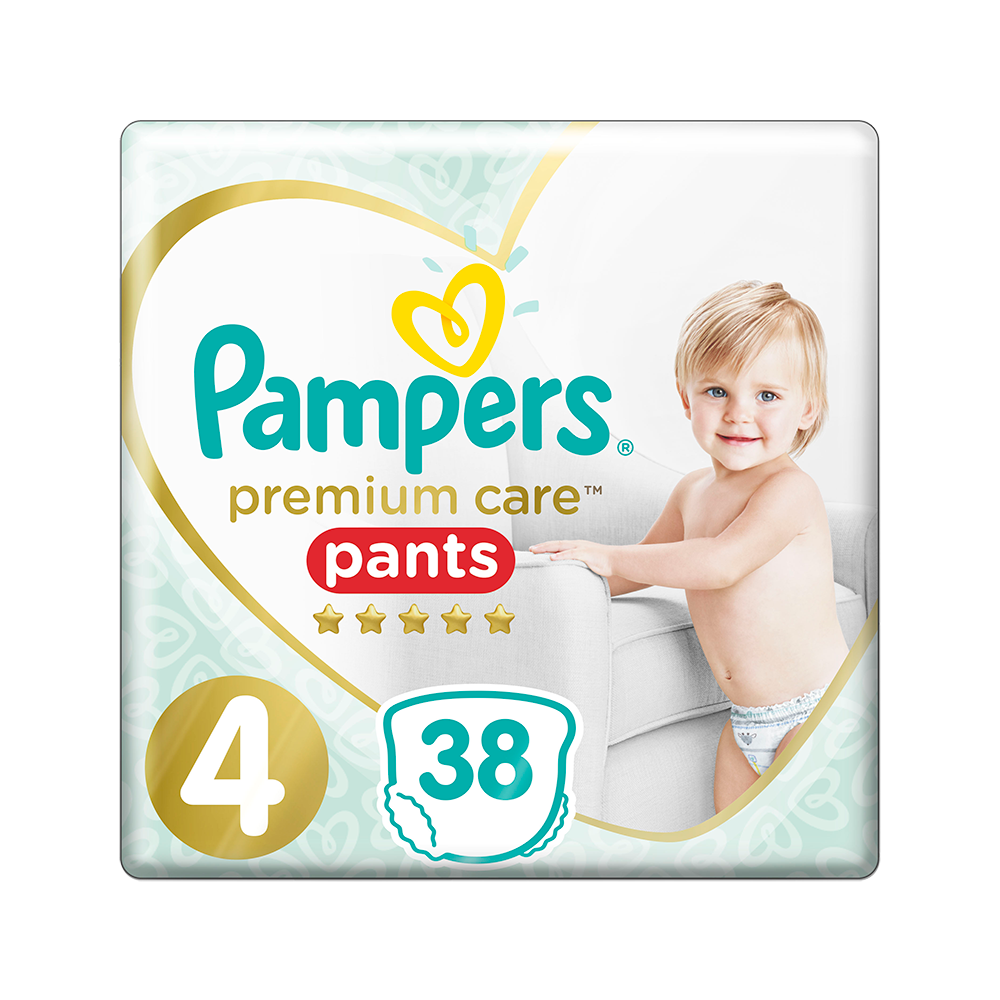 PAMPERS - PREMIUM CARE Pants No4 (9-15kg) - 38 πάνες