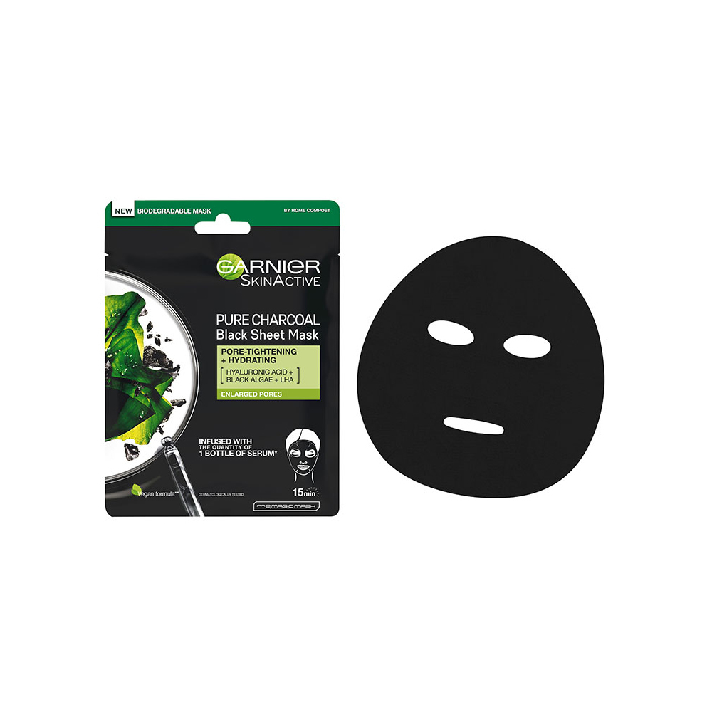 GARNIER - SKIN ACTIVE Pure Charcoal Black Sheet Mask - 1τεμ.