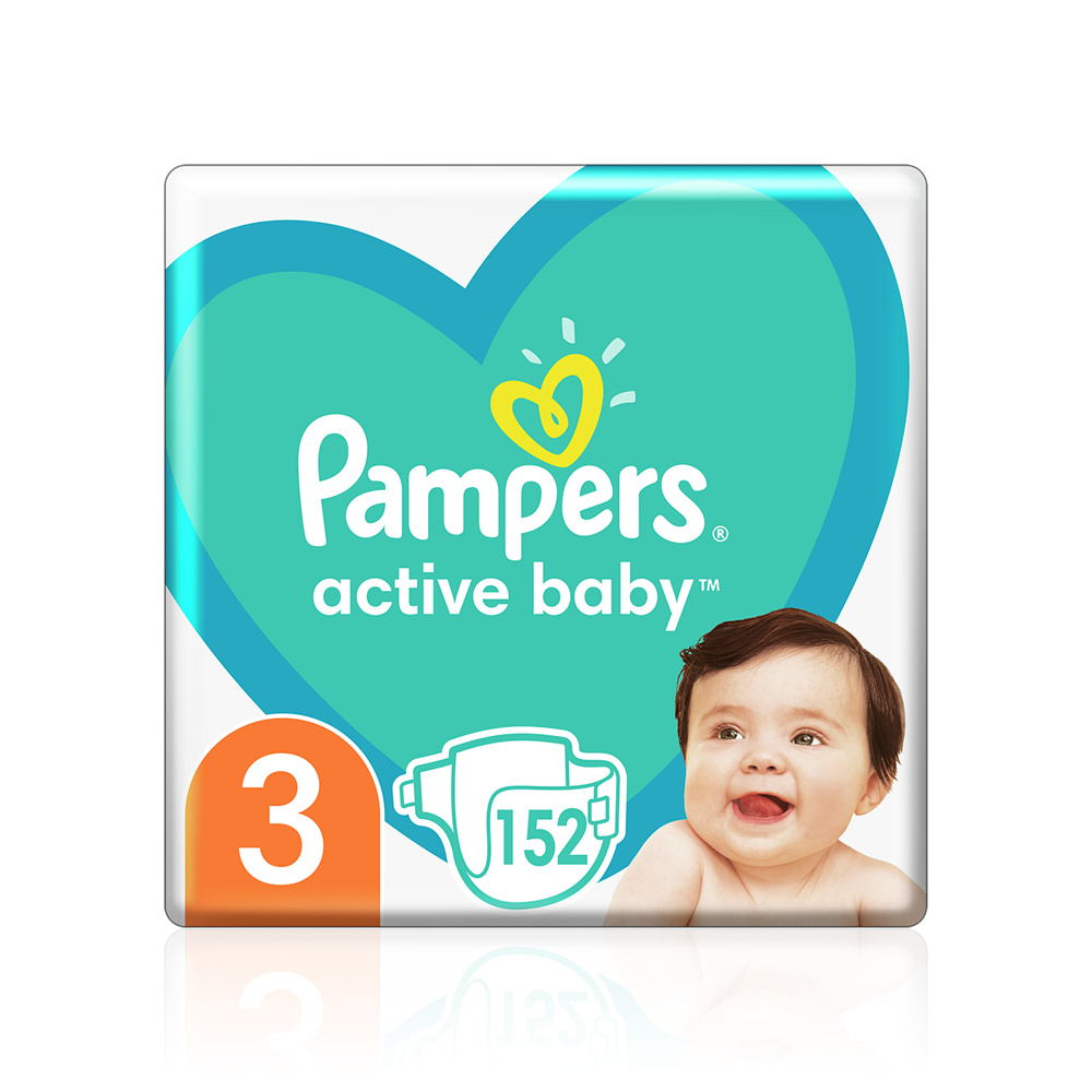 PAMPERS - MEGA PACK+ Active Baby Νο3 (6-10kg) - 152 πάνες