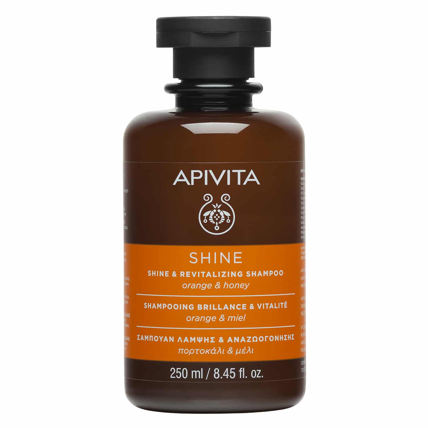 APIVITA - SHINE Σαμπουάν Λάμψης & Αναζωογόνησης με Πορτοκάλι & Μέλι - 250ml