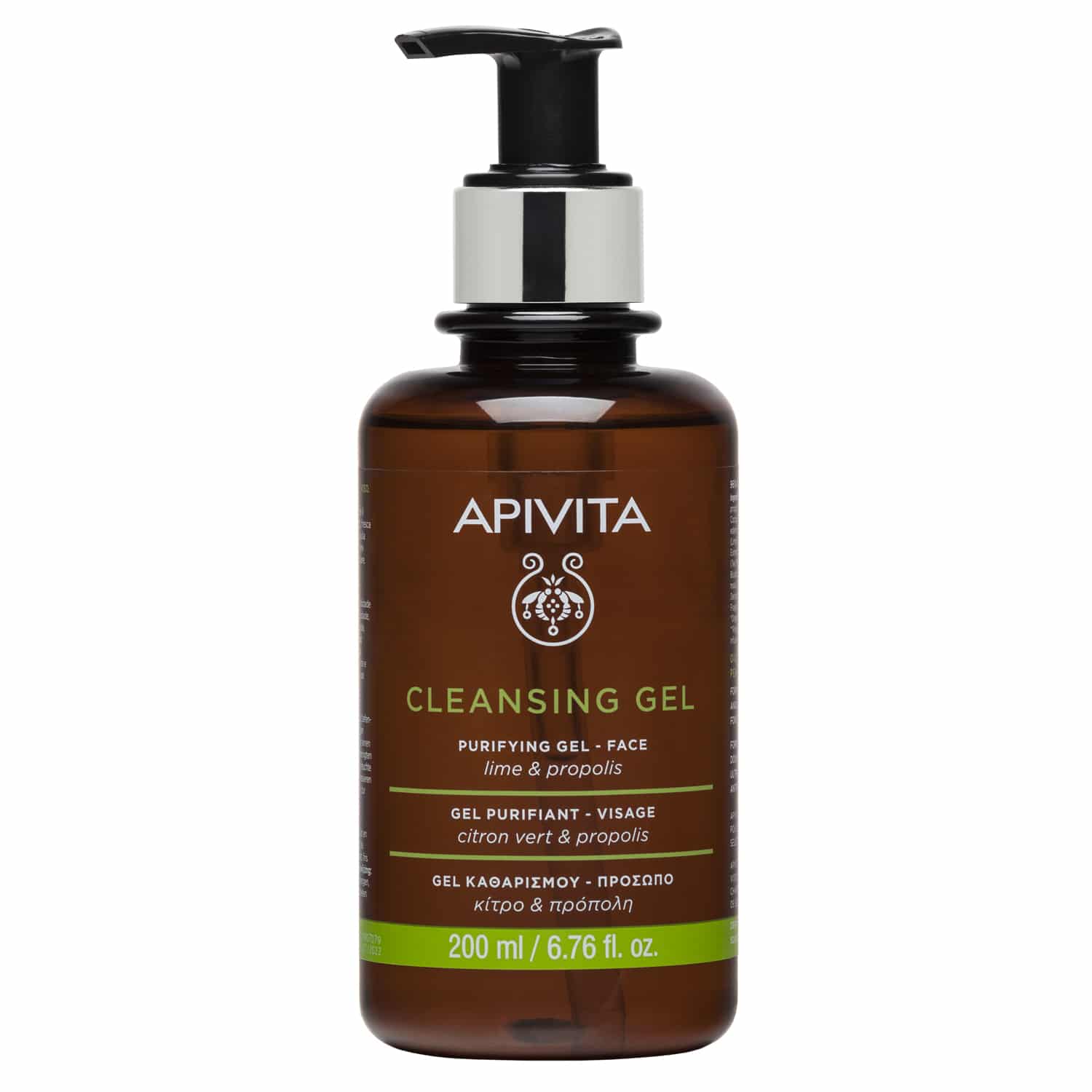 APIVITA - CLEANSING GEL Purifying Gel Καθαρισμού με Πρόπολη & Lime - 200ml Oily/Combination Skin