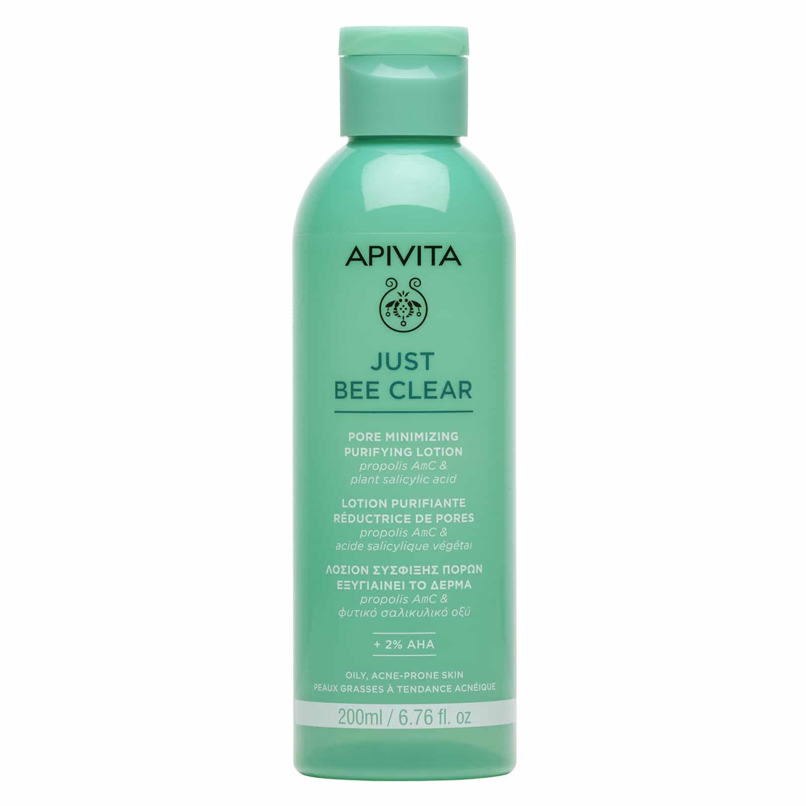APIVITA - JUST BEE CLEAR Λοσιόν Σύσφιξη Πόρων με propolis AmC & φυτικό σαλικυλικό οξύ - 200ml