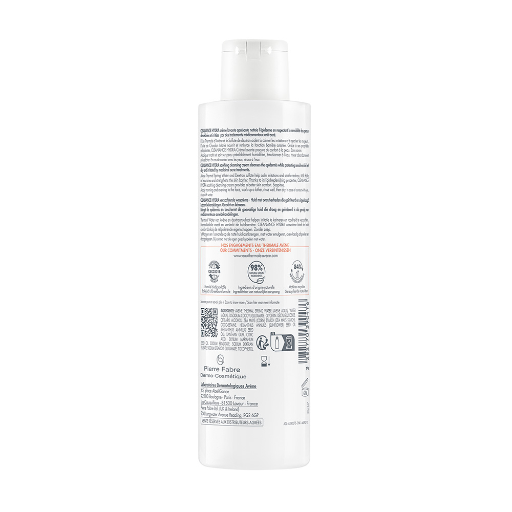 AVENE - CLEANANCE HYDRA Creme Lavante Apaisante - 200ml
