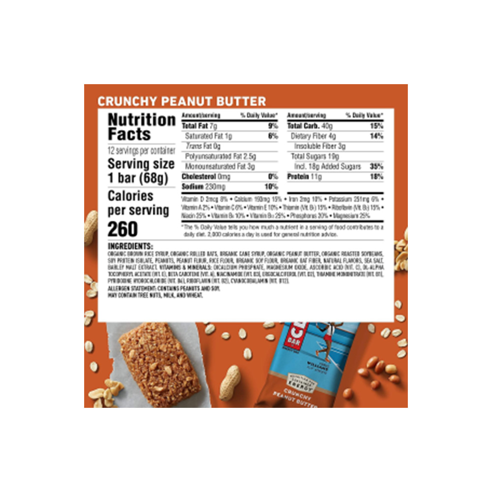 CLIF - CLIF BAR Ενεργειακή Μπάρα Crunchy Peanut Butter - 68gr