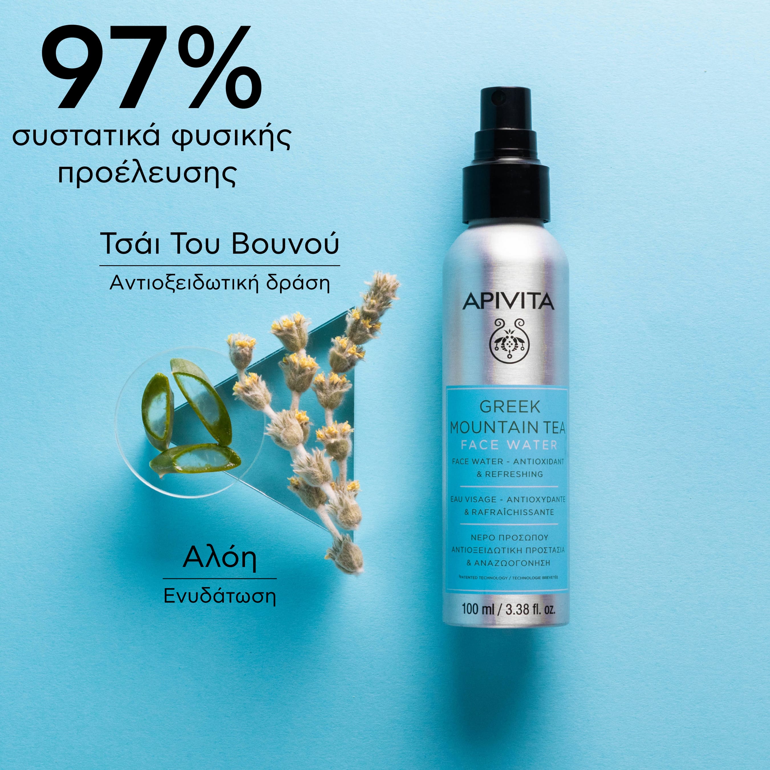 APIVITA - Νερό Προσώπου από Ελληνικό Τσάι του Βουνού - 100ml