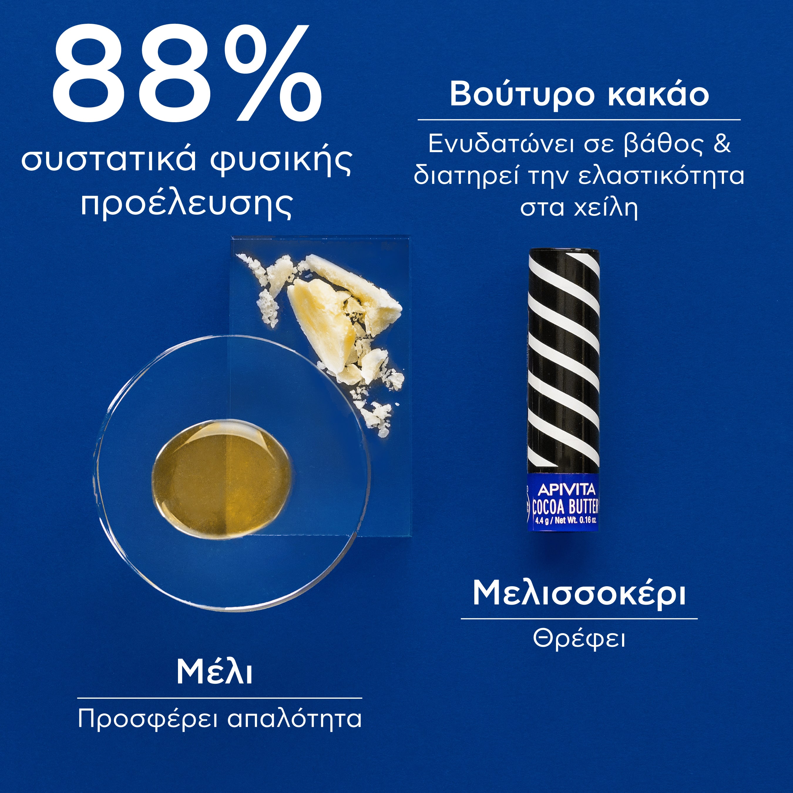 APIVITA - LIP CARE με Βούτυρο Κακάο SPF20 - 4,4gr