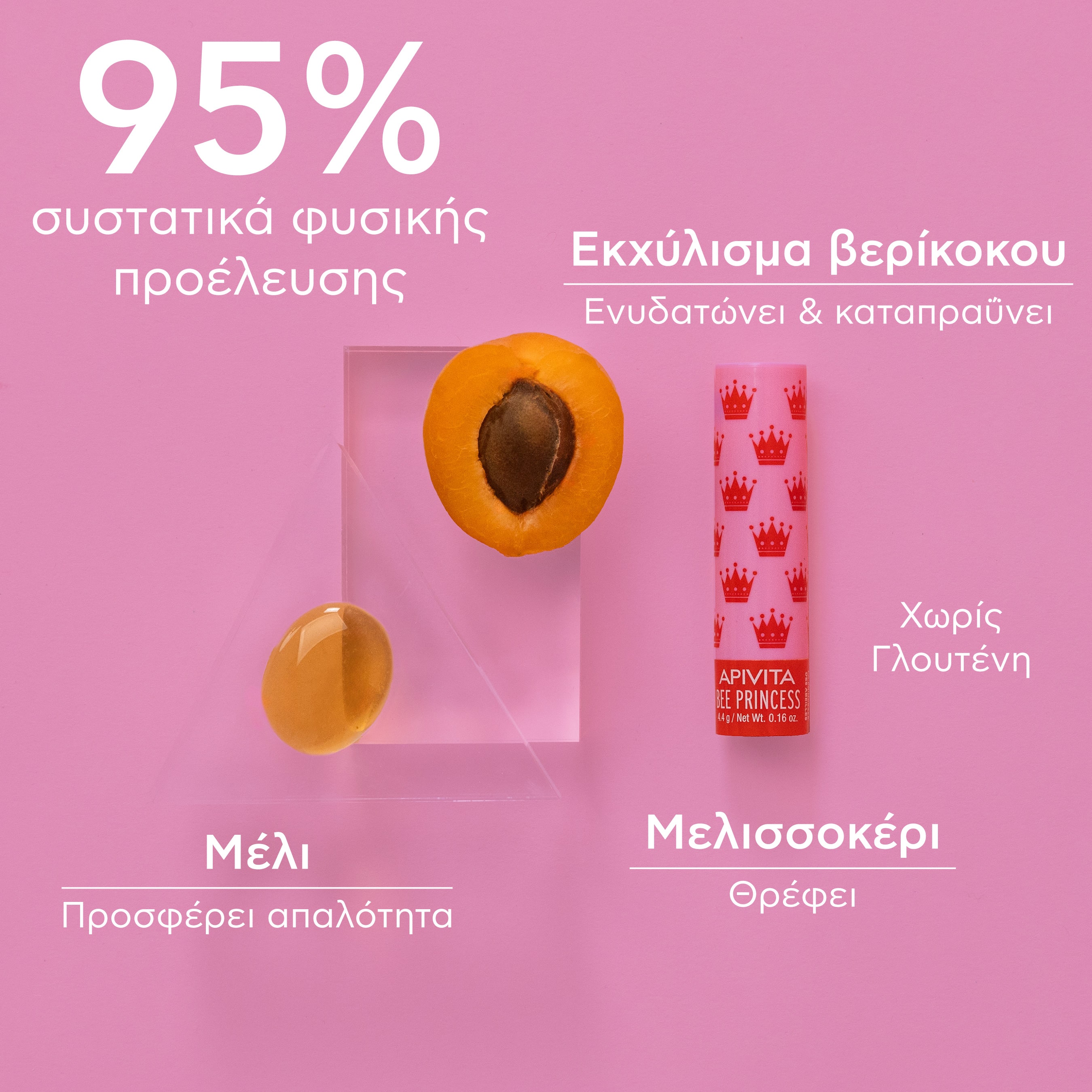 APIVITA - LIP CARE Bee Princess Bio-Eco - 4,4gr