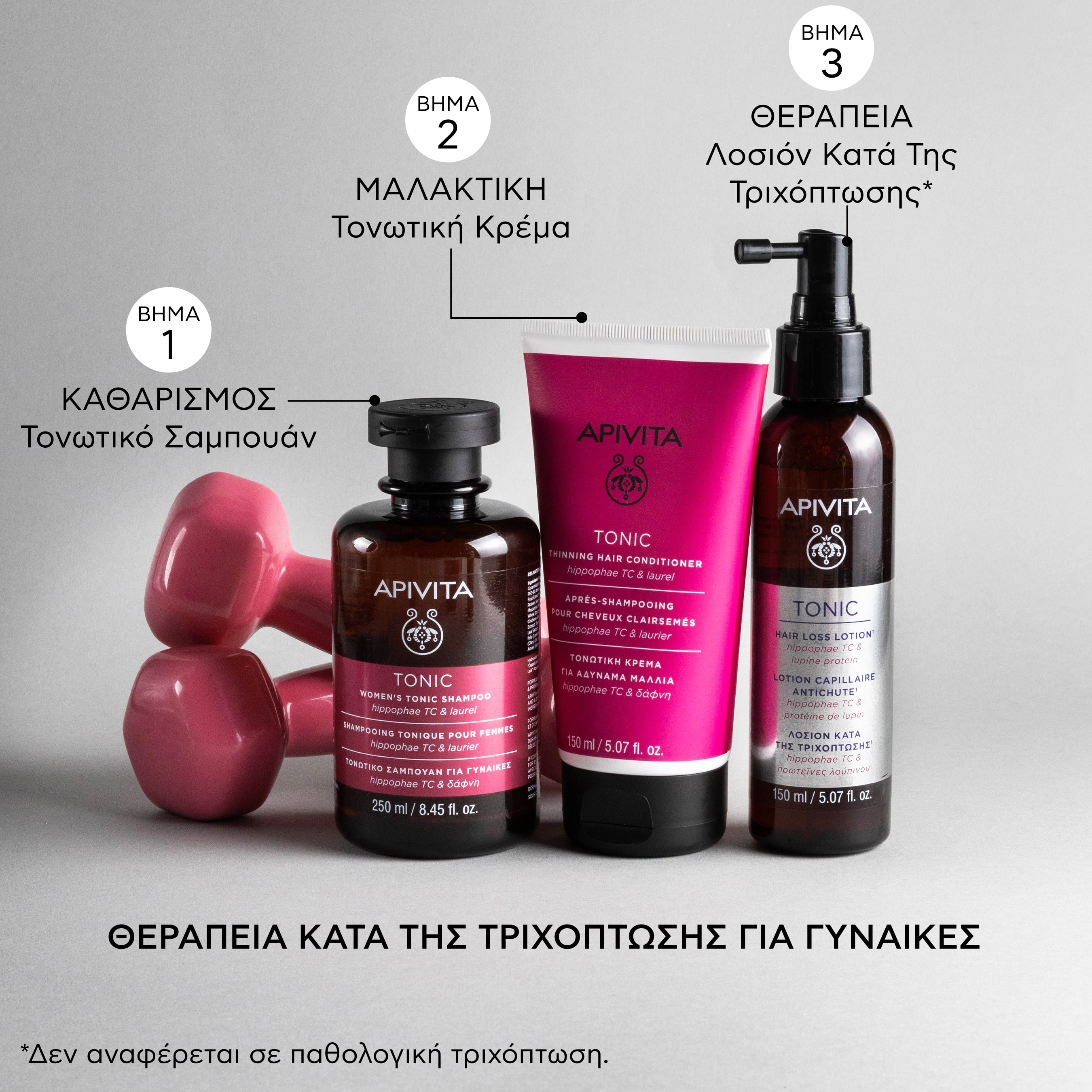 APIVITA - TONIC Λοσιόν κατά της τριχόπτωσης με Hippophae TC & Πρωτεΐνες Λούπινου - 150ml
