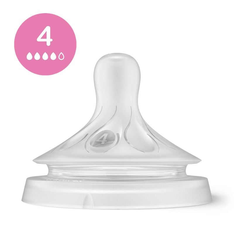 AVENT - NATURAL RESPONSE Θηλή Σιλικόνης 0m+ (Medium, Fast, Extra Fast) - 3τεμ.