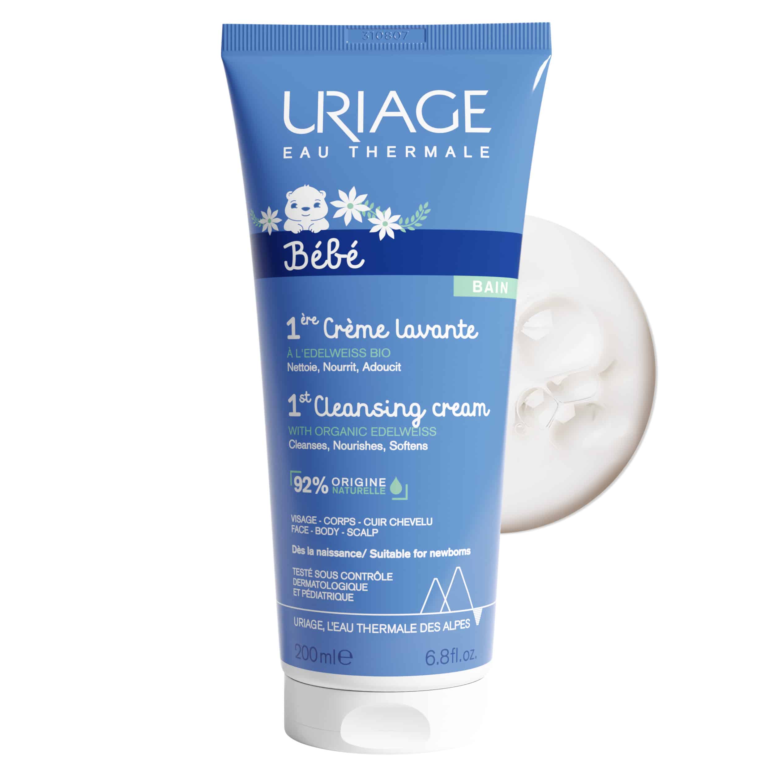 URIAGE - BEBE 1ere Creme Lavante a l'edelweiss bio - 200ml