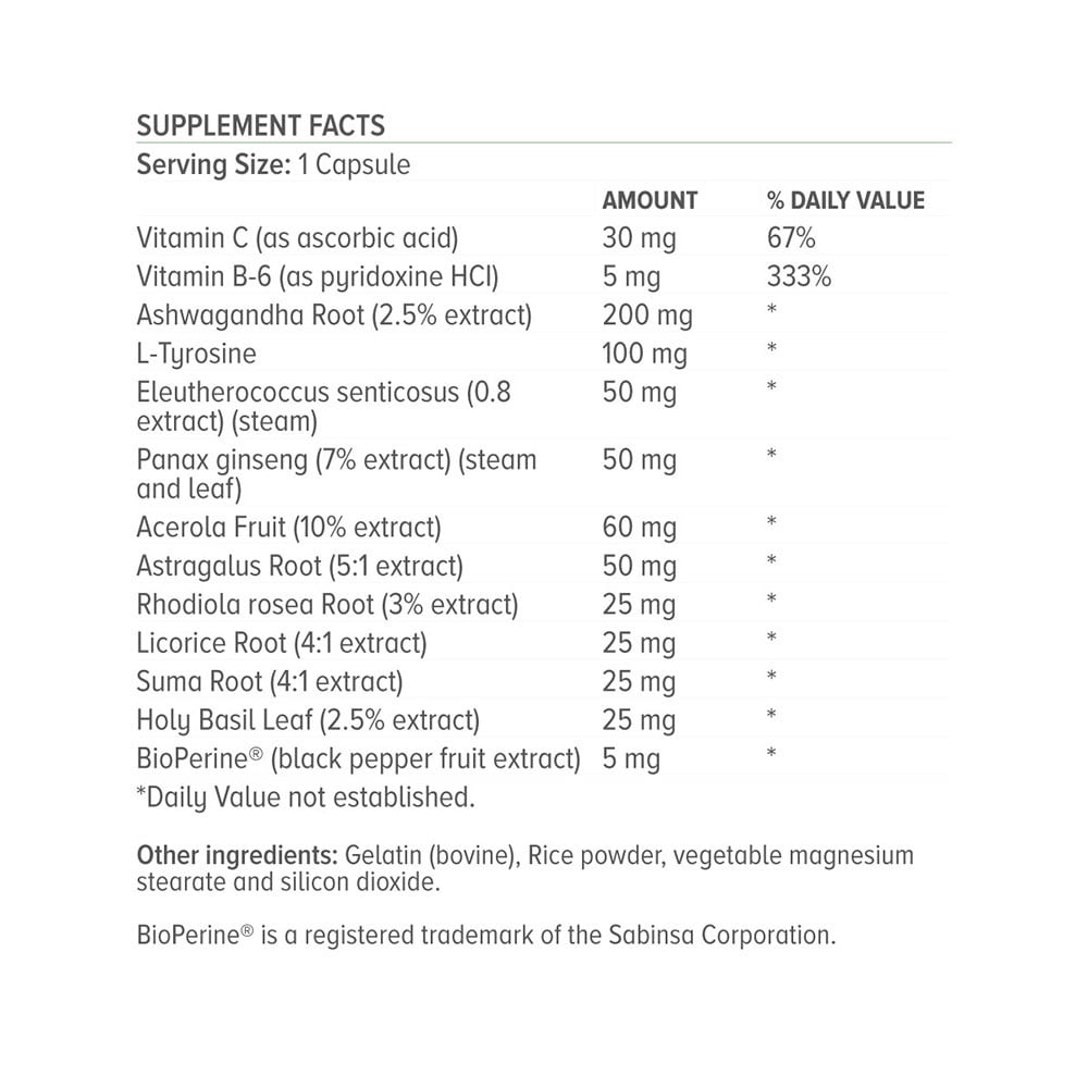 NATURAL VITAMINS - No Stress Formula - 60caps