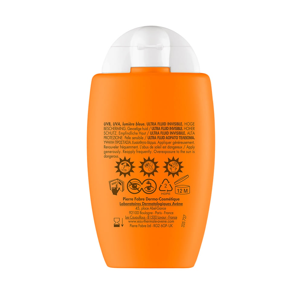 AVENE - Ultra Fluid Invisible SPF50 Λεπτόρρευστο Αντηλιακό Προσώπου για Ευαίσθητο Δέρμα - 50ml
