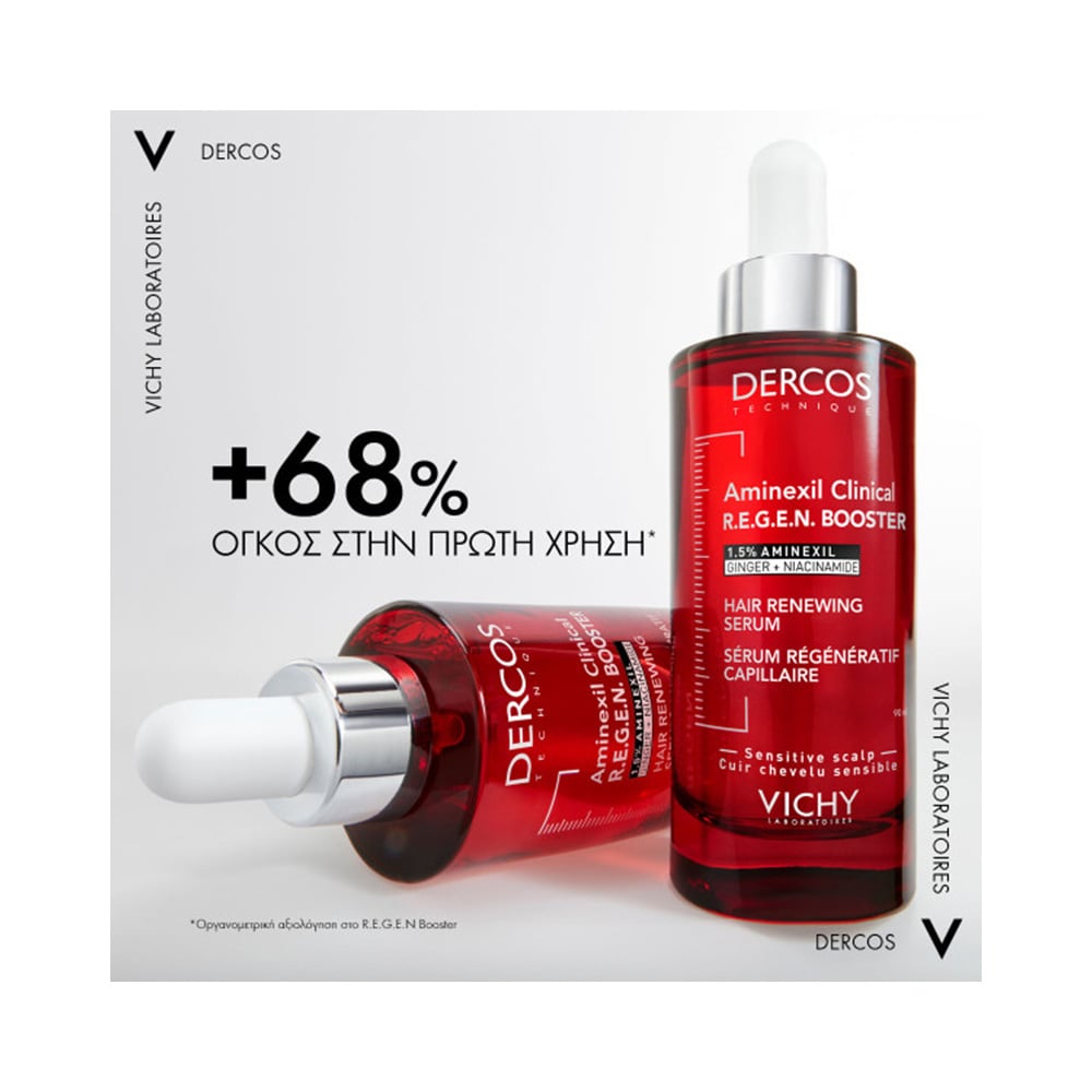 VICHY - DERCOS Aminexil Clinical R.E.G.E.N. Booster Ορός ενδυνάμωσης μαλλιών ενάντια στη τριχόπτωση - 90ml