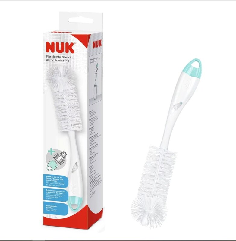 NUK - Βούρτσα Καθαρισμού Μπιμπερό 2in1 (πράσινο)