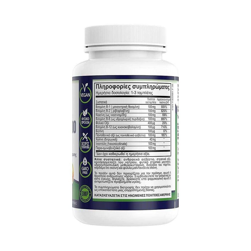 NATURAL VITAMINS - Vitamin B-100 Complex - 30tabs