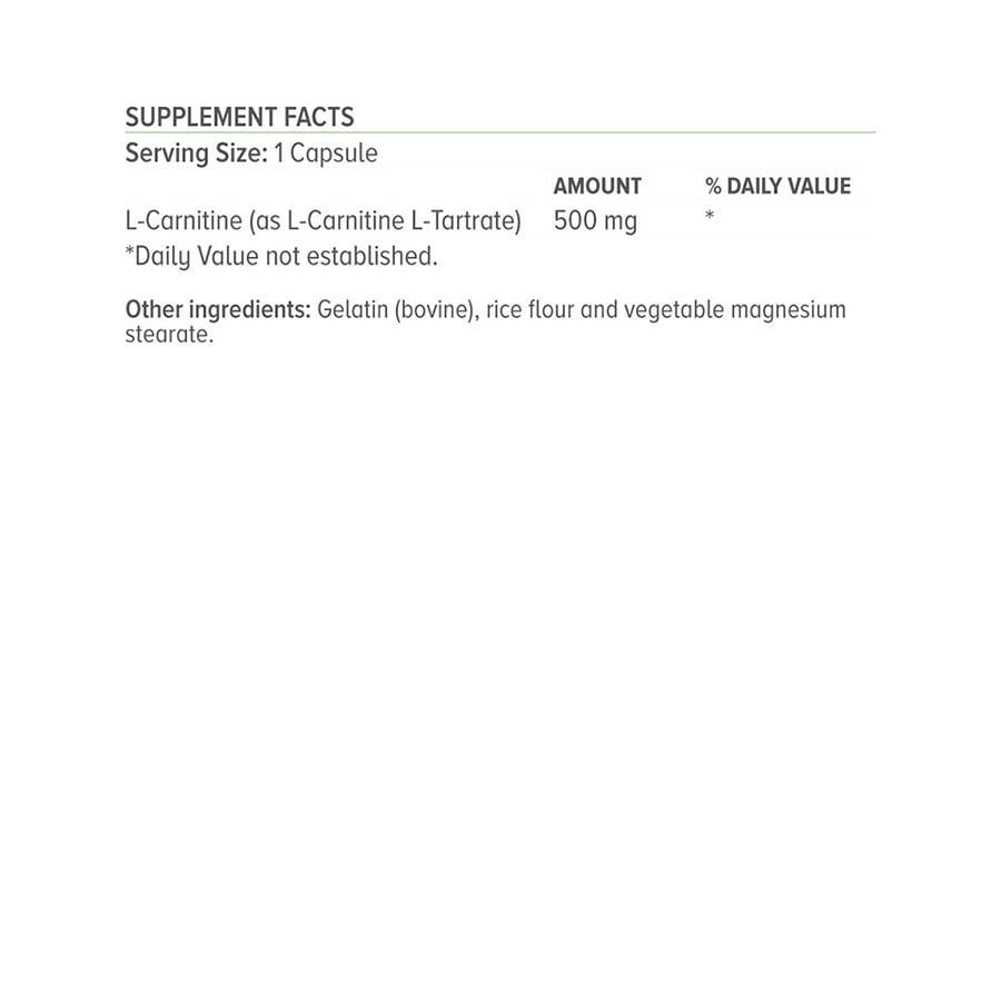 NATURAL VITAMINS - L-Carnitine 500mg - 30caps