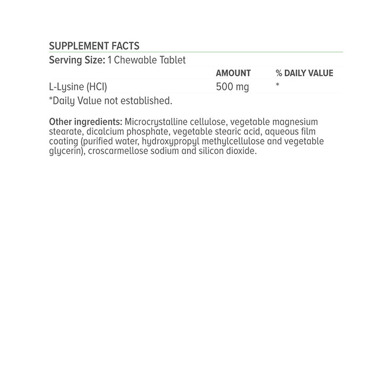 NATURAL VITAMINS - L-Lysine 500mg - 100tabs