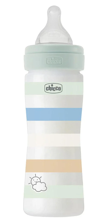 CHICCO - WELL BEING Πλαστικό Μπιμπερό ΘΣ 2m+ (Boy) - 250ml
