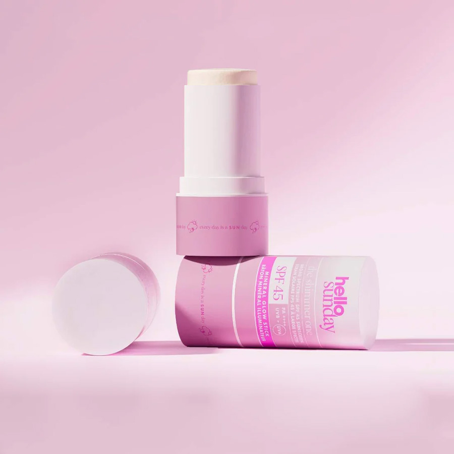 HELLO SUNDAY - THE SHIMMER ONE Minerl Glow Stick SPF45 για Λάμψη σε Πρόσωπο & Σώμα - 20g