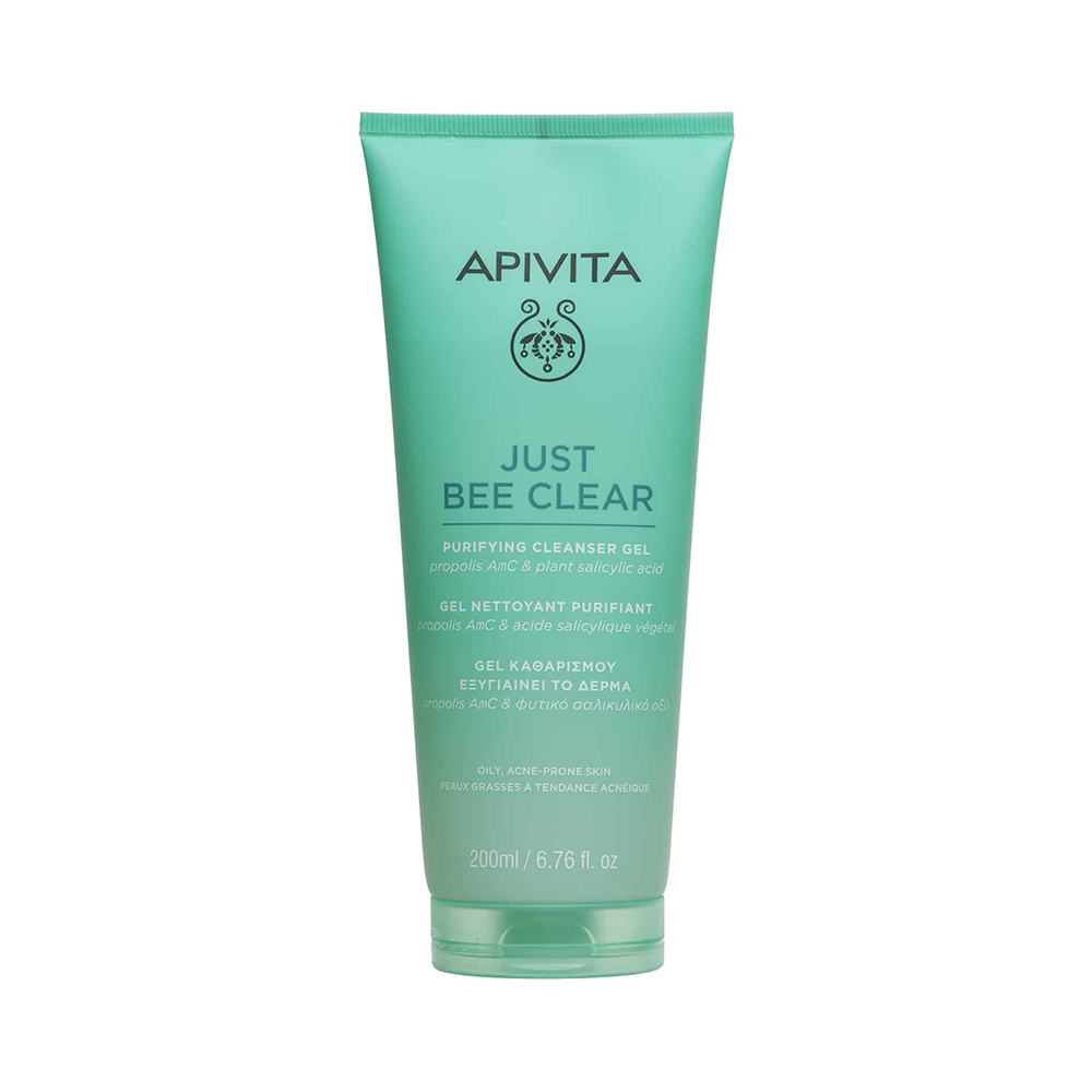 APIVITA - JUST BEE CLEAR Gel Καθαρισμού με propolis AmC & φυτικό σαλικυλικό οξύ - 200ml