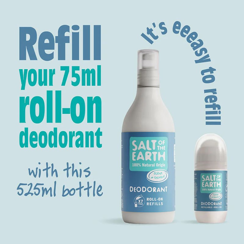 SALT OF THE EARTH - Ocean & Coconut Αποσμητικό Roll-On Refill (vegan) - 525ml