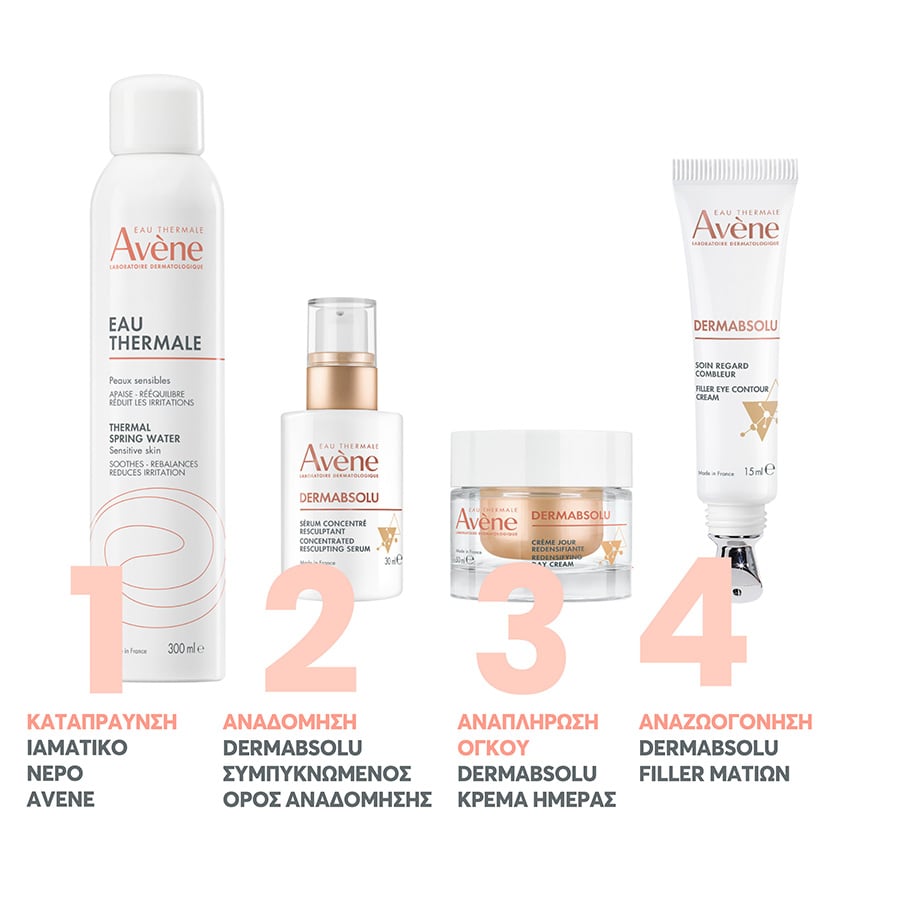 AVENE - DERMABSOLU Filler Ματιών για Ρυτίδες, Μαύρους Κύκλους και Σακούλες με Bakuchiol - 15ml