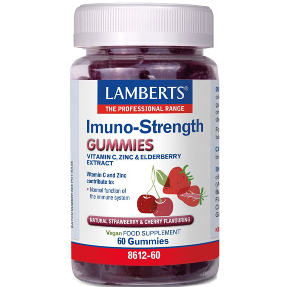 LAMBERTS - Immuno-Strength Gummies με γεύση κεράσι και φράουλα - 60gummies