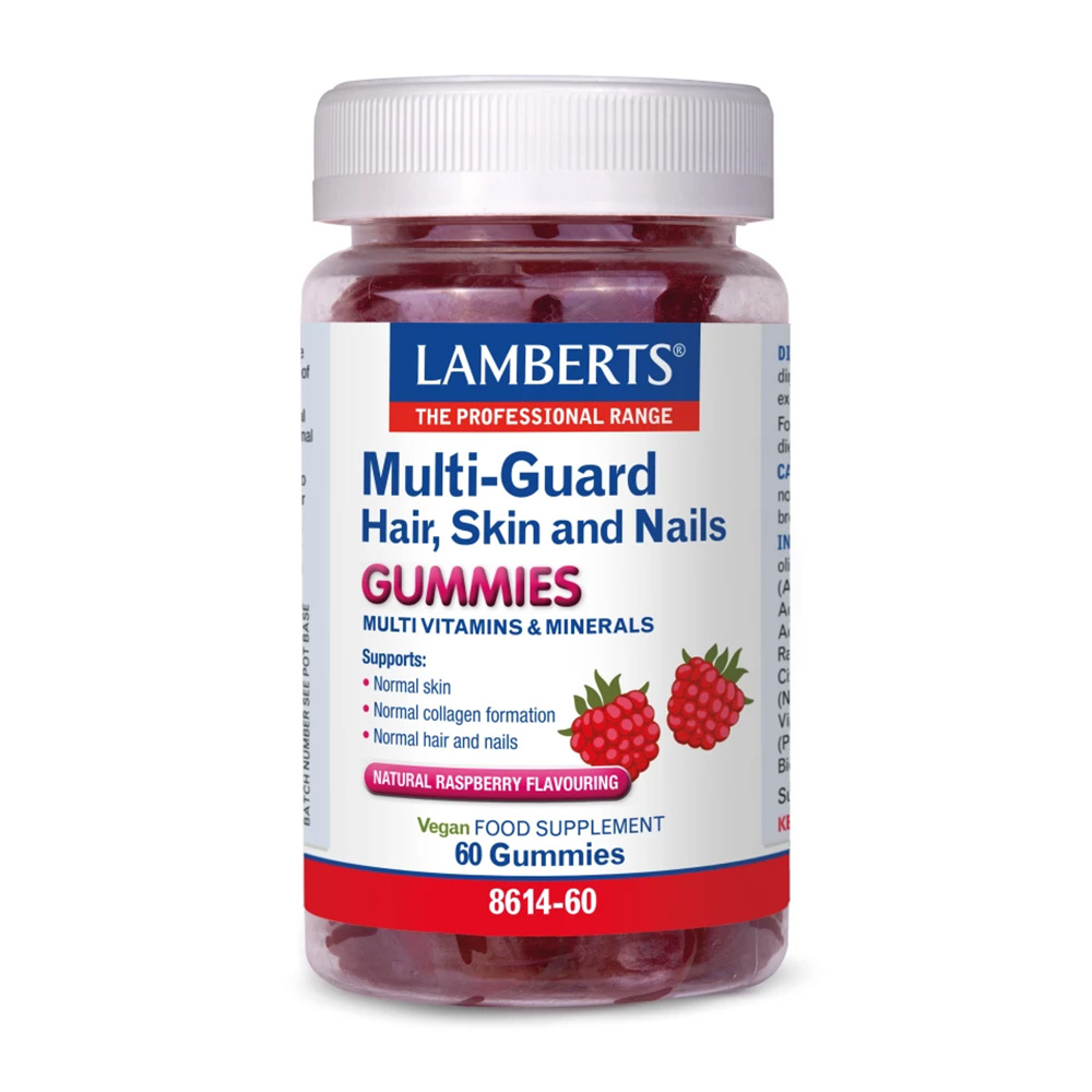 LAMBERTS - Multi Guard Hair, Skin and Nails με γεύση σμέουρο - 60gummies