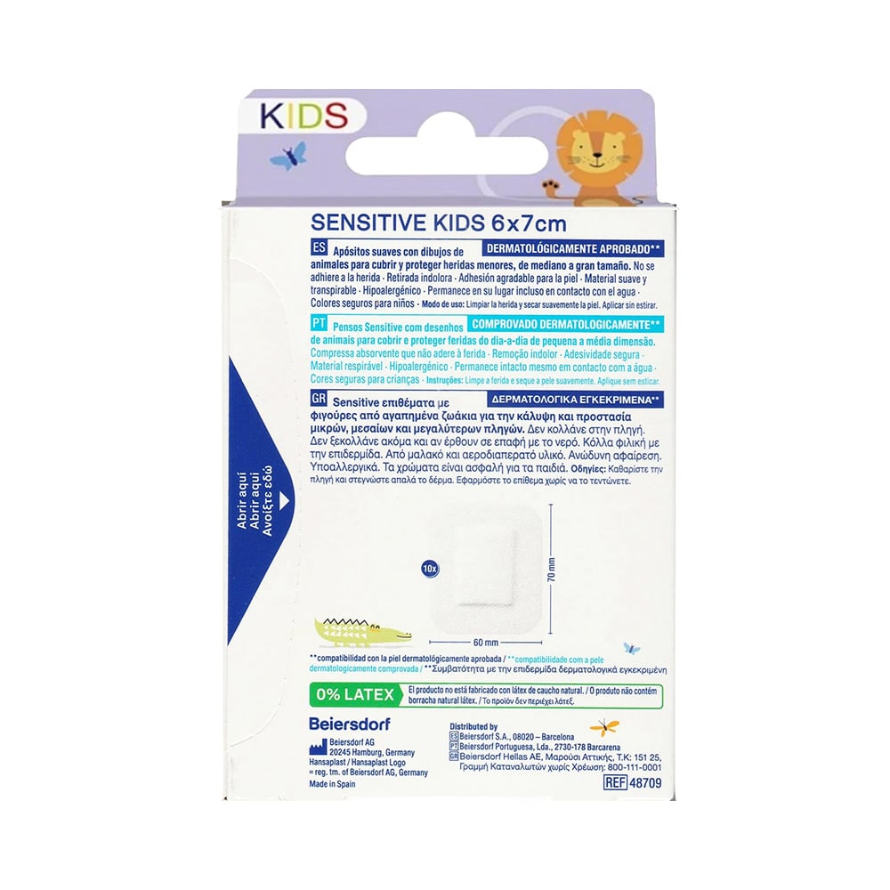 HANSAPLAST - KIDS SENSITIVE XL Επιθέματα 6x7cm - 10τεμ.