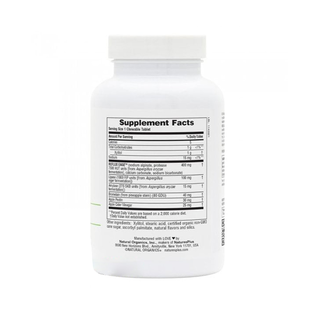 NATURES PLUS - Reflux Ease (vanilla) - 60chew.tabs
