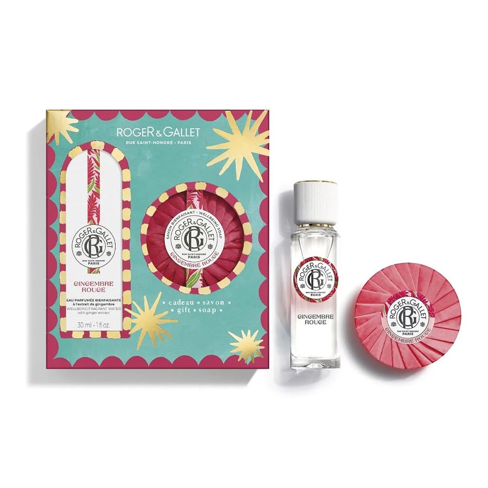 ROGER GALLET - PROMO PACK GINGEMBRE ROUGE Wellbeing Fragrant Water - 30ml & Soap Bar - 100g