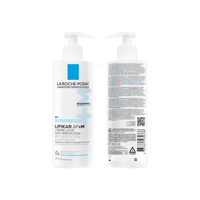 LA ROCHE-POSAY - LIPIKAR AP+M Creme Light - 400ml