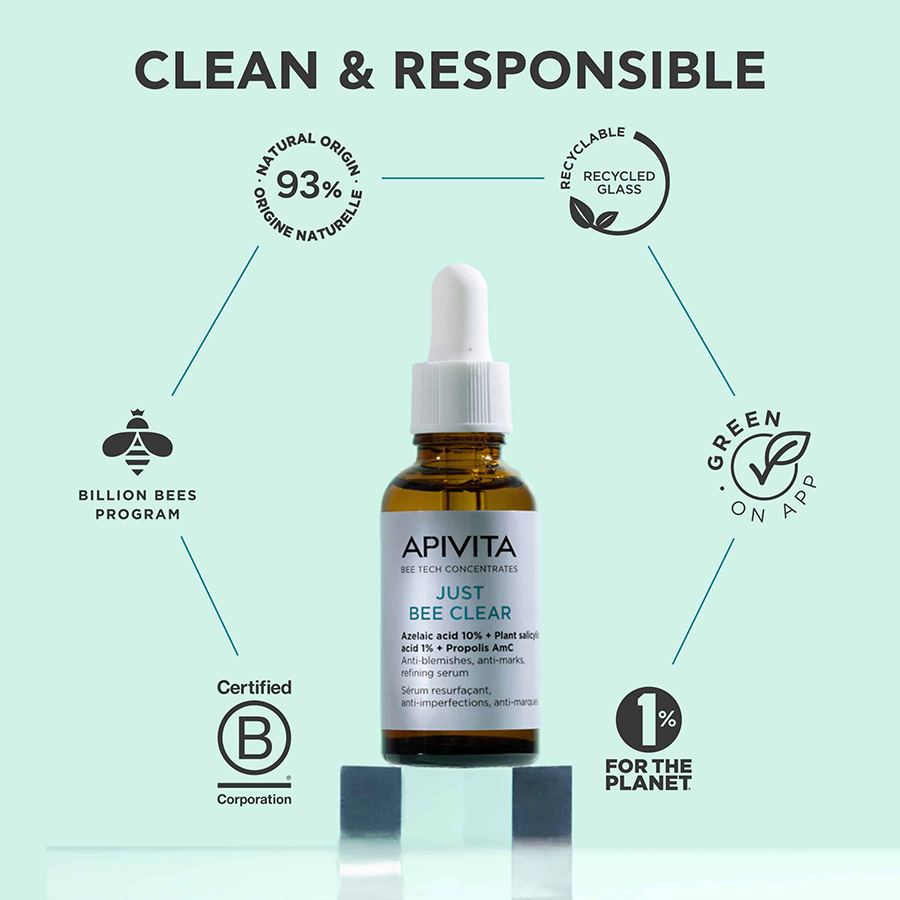 APIVITA - JUST BEE CLEAR Ορός Λείανσης - 30ml