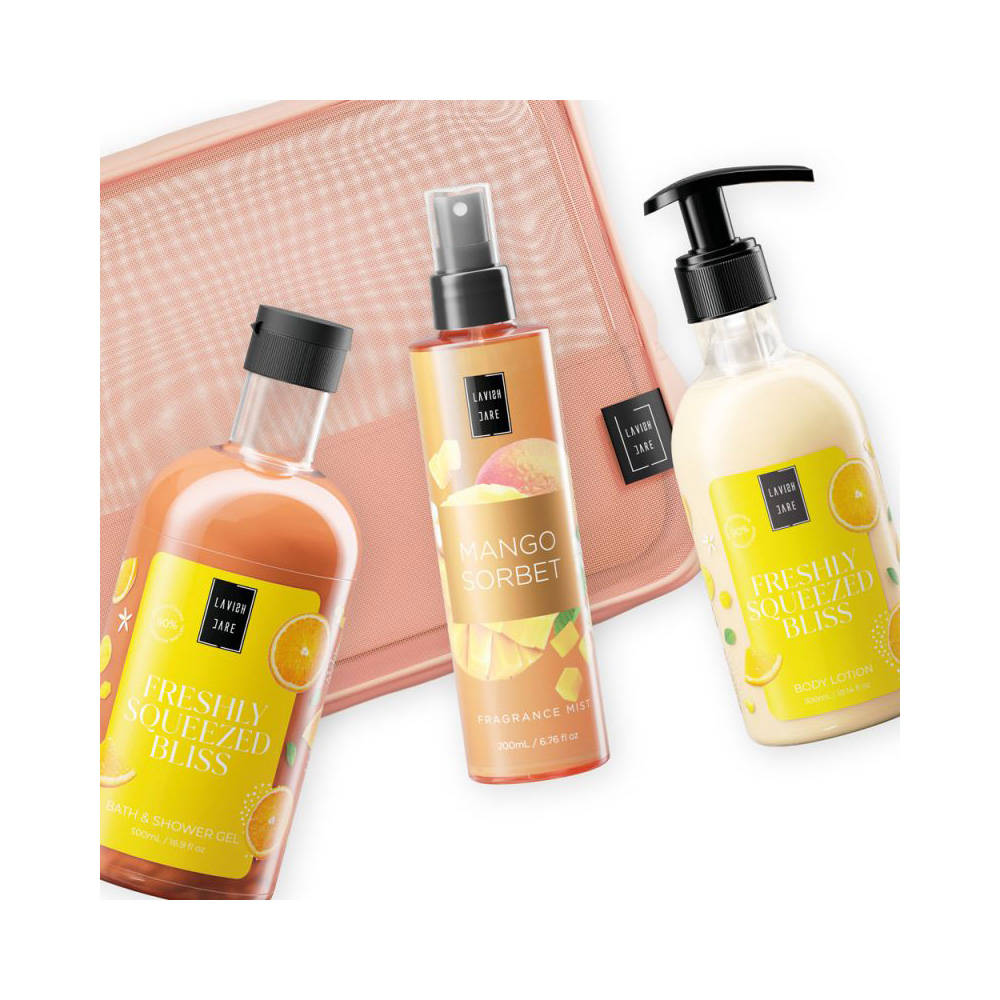 LAVISH CARE - PROMO PACK Freshly Squeezed Bliss Shower Gel - 500ml, Body Lotion - 300ml & Mango Sorbet Mist -200ml