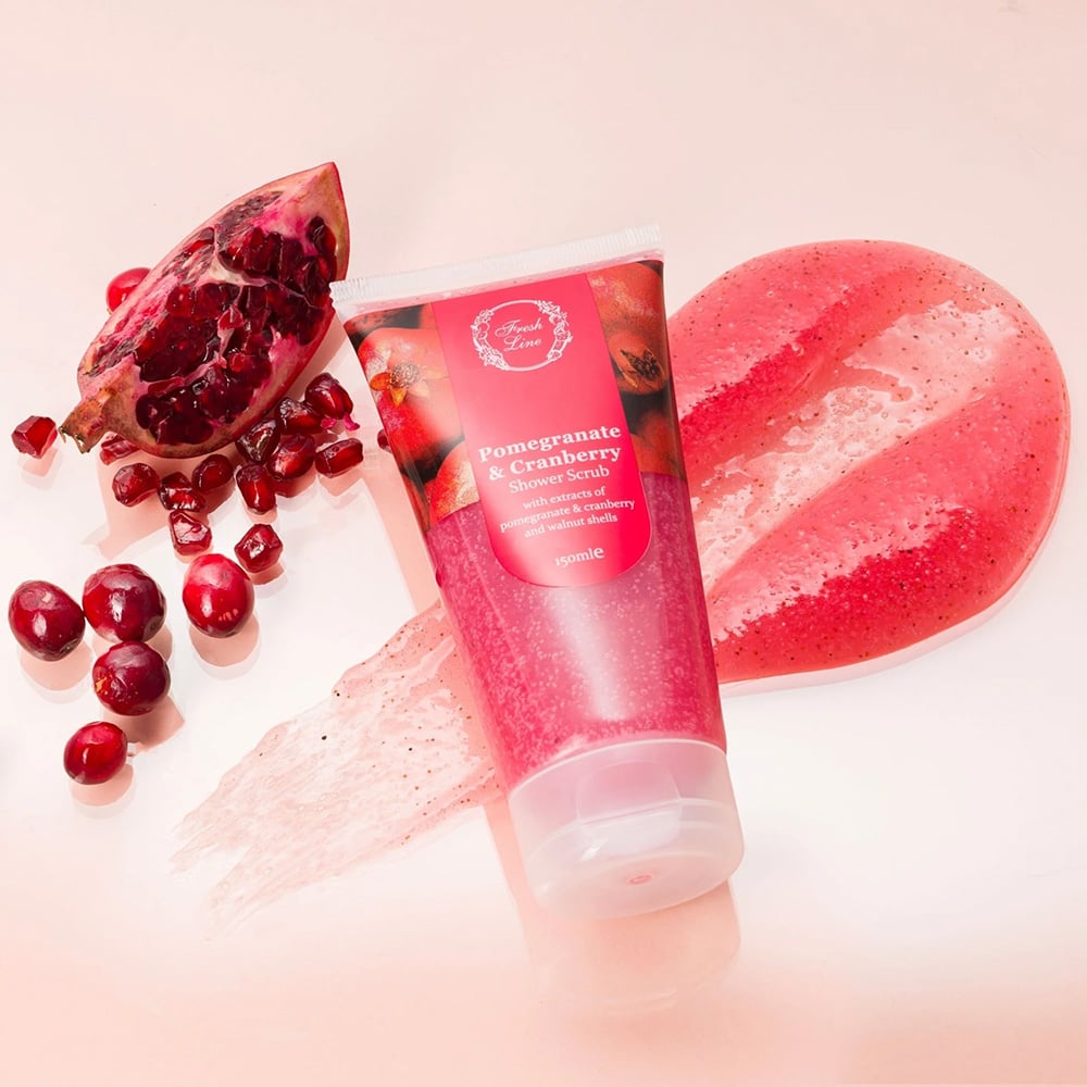 FRESH LINE - Pomegranate & Cranberry Shower Scrub Αφρόλουτρο Απολέπισης - 150ml