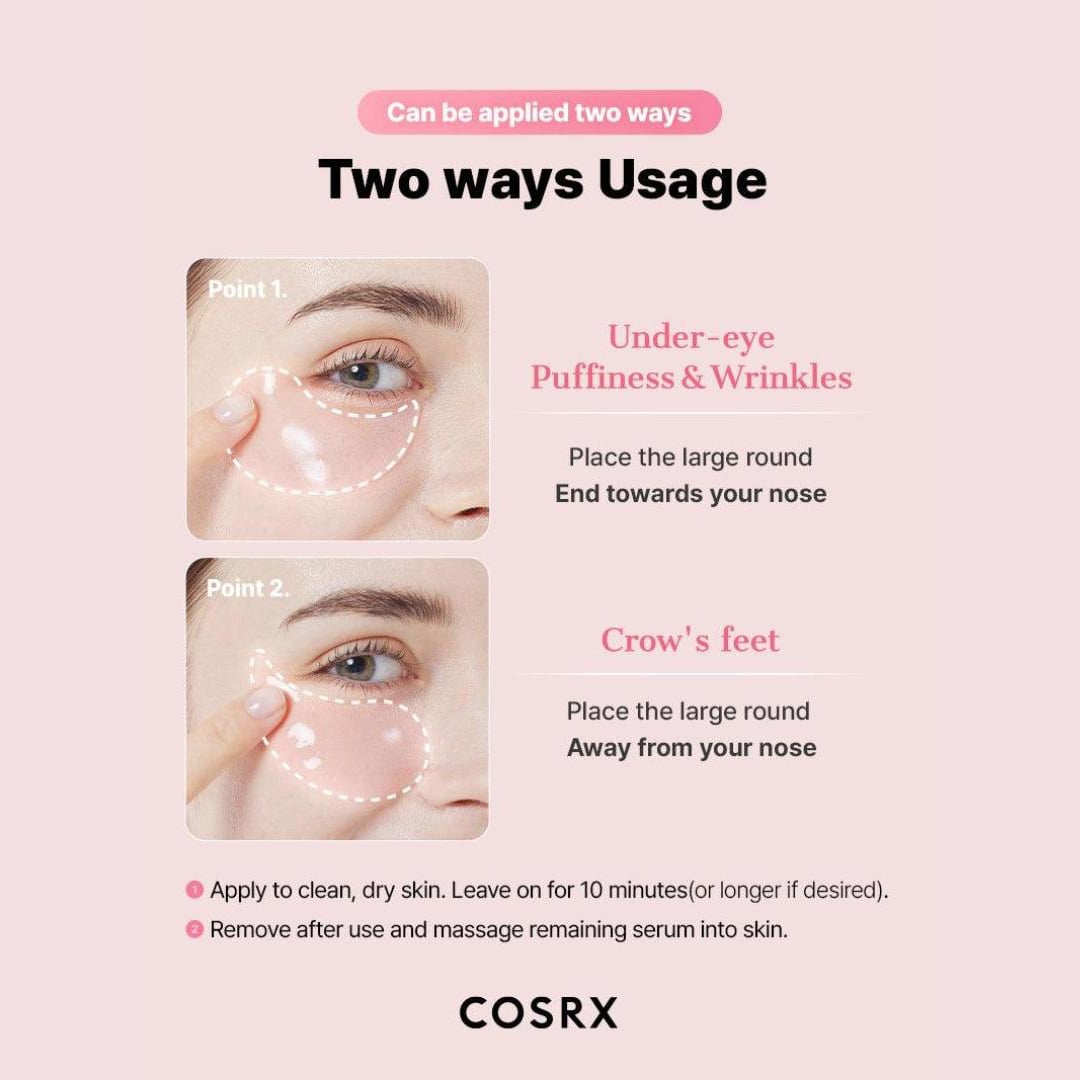 COSRX - The Peptide Collagen Hydrogel Eye Patches Επιθέματα ματιών υδρογέλης με κολλαγόνο για πρησμένα μάτια - 60patches