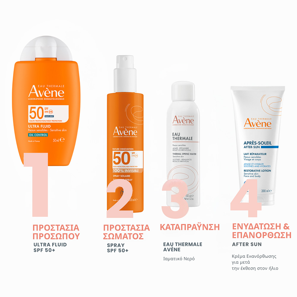 AVENE - Ultra Fluid Oil Control SPF50 Λεπτόρρευστο Αντηλιακό Προσώπου για Ματ Αποτέλεσμα - 50ml