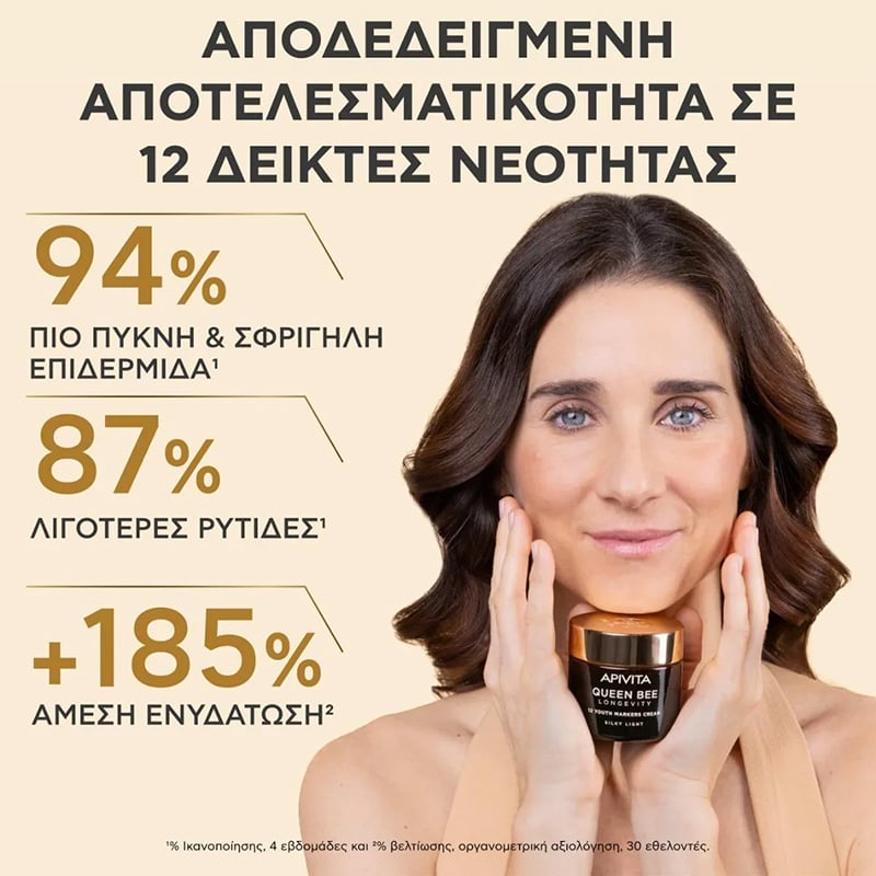APIVITA -  QUEEN BEE LONGEVITY Κρέμα Προσώπου Ελαφριάς Υφής - 50ml