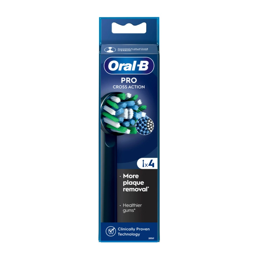 ORAL-B - PRO CROSS ACTION Ανταλλακτικές Κεφαλές Μαύρες - 4τεμ.