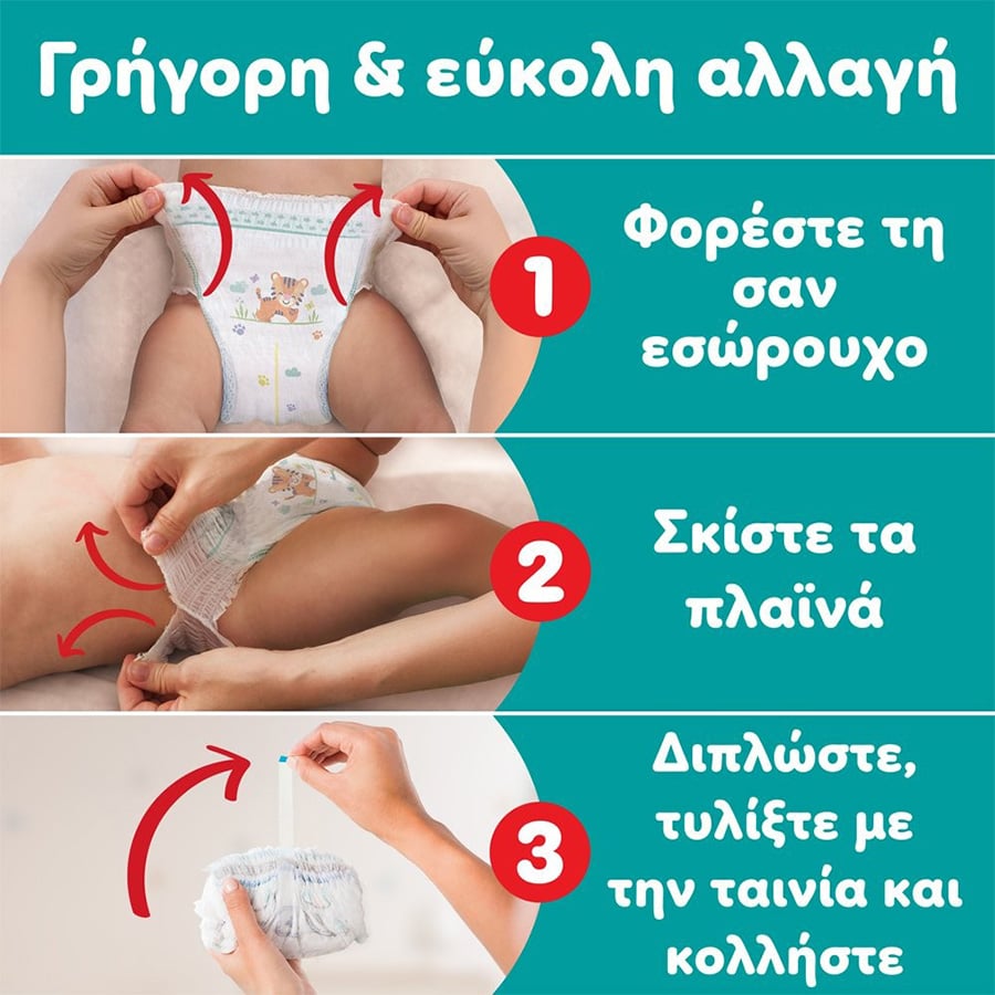 PAMPERS - MONTHLY PACK ACTIVE BABY Pants Νο7 (15+kg) - 128τεμ.