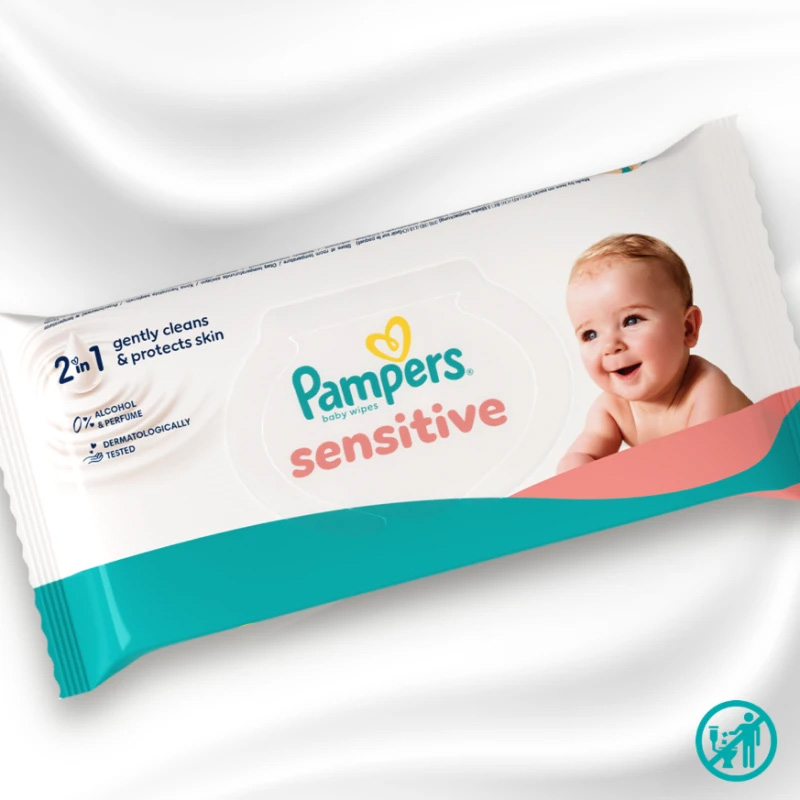 PAMPERS - MONTHLY PACK Sensitive Μωρομάντηλα - 960τμχ (12x80)