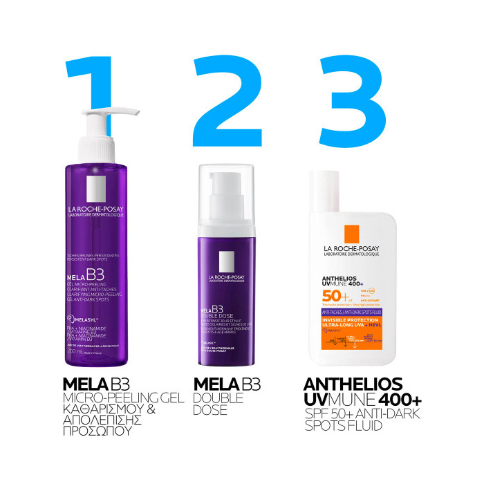 LA ROCHE-POSAY - MELA B3 Double Dose Emulsion Λεπτόρρευστη Φροντίδα Διπλής Δράσης για Διόρθωση Κηλίδων & Σύσφιξη - 40ml