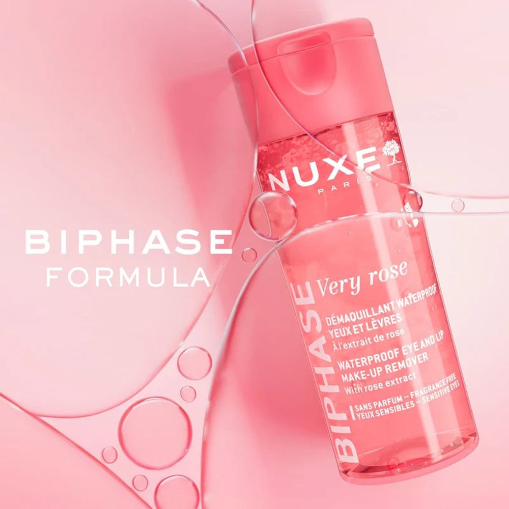 NUXE - VERY ROSE Waterproof Eye & Lip Makeup Remover Διφασικό ντεμακιγιάζ για μάτια και χείλη - 100ml
