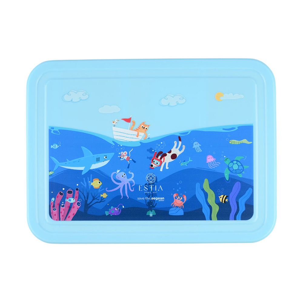 ESTIA - SAVE THE AEGEAN Παιδικό φαγητοδοχείο με 5 θήκες Ocean Play (1330ml)