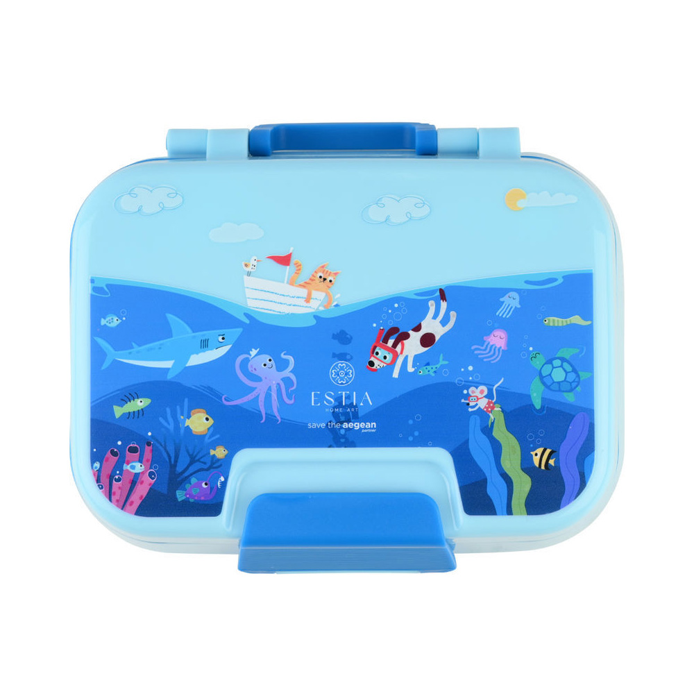 ESTIA - SAVE THE AEGEAN Παιδικό φαγητοδοχείο 2 επιπέδων Ocean Play (1030ml)