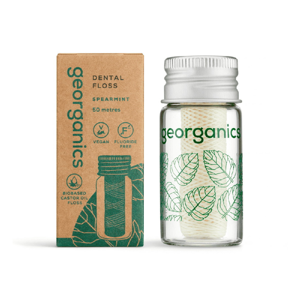 GEORGANICS - Οδοντικό Νήμα, Χωρίς Φθόριο, με Μέντα - 50m
