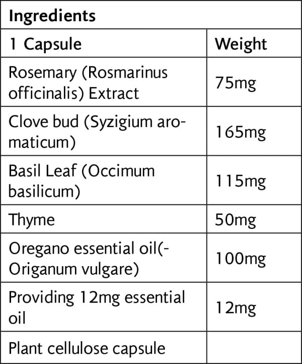 VIRIDIAN - Clove & Oregano Complex Σύμπλεγμα Γαρύφαλλου και Ρίγανης - 60caps
